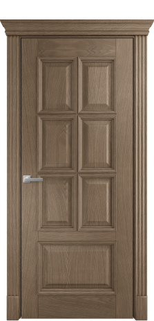 Дверь межкомнатная Rosso 7 Цвет Дуб Мускат Покрытие Шпон натуральный  Наличник Британия Цена 71900