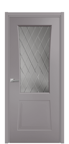 Дверь межкомнатная Dino 2 Цвет Ирис Покрытие Эмаль  Наличник L 50 Цена 42680