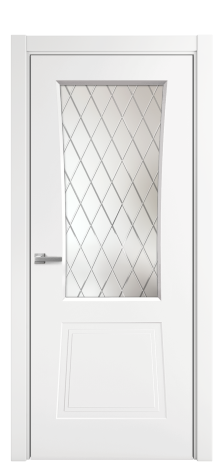 Дверь межкомнатная Dino 2 Цвет Белый Покрытие Эмаль  Наличник L 75 Цена 33810