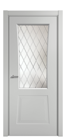 Дверь межкомнатная Dino 2 Цвет Телегрей Покрытие Эмаль  Наличник L 75 Цена 38430