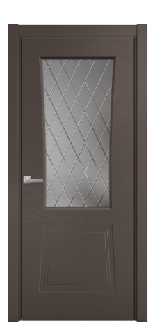 Дверь межкомнатная Dino 2 Цвет Коричневый Brash Покрытие Эмаль брашированная  Наличник L 75 Цена 44880