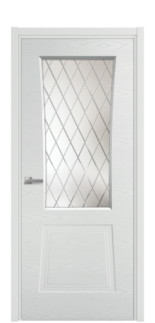 Дверь межкомнатная Dino 2 Цвет Облачный Brash Покрытие Эмаль брашированная  Наличник L 50 Цена 49080