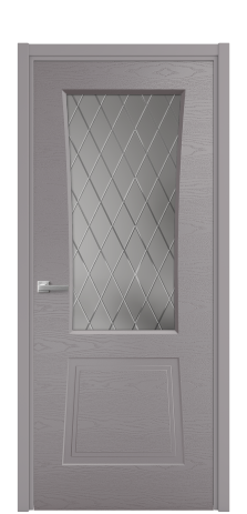 Дверь межкомнатная Dino 2 Цвет Ирис Brash Покрытие Эмаль брашированная  Наличник L 50 Цена 49630