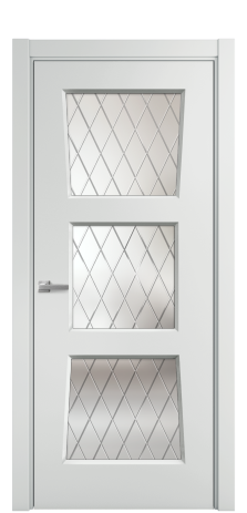 Дверь межкомнатная Dino 3 Цвет Облачный Покрытие Эмаль  Наличник L 75 Цена 38500