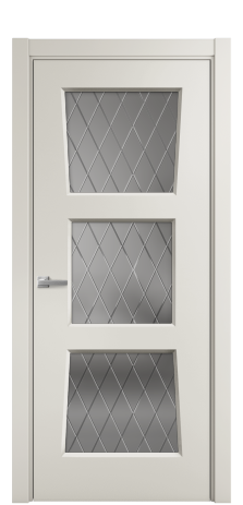 Дверь межкомнатная Dino 3 Цвет Дымчатый Покрытие Эмаль  Наличник L 75 Цена 39050