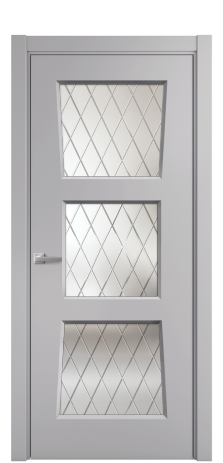 Дверь межкомнатная Dino 3 Цвет Галечный Покрытие Эмаль  Наличник L 75 Цена 38500