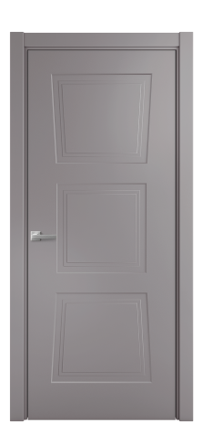 Дверь межкомнатная Dino 3 Цвет Серый Шелк Brash Покрытие Эмаль брашированная  Наличник L 75 Цена 44400