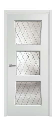 Дверь межкомнатная Dino 3 Цвет Облачный Покрытие Эмаль  Наличник L 50 Цена 42200