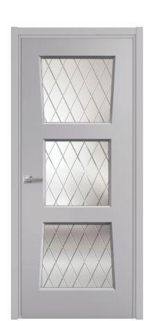 Дверь межкомнатная Dino 3 Цвет Галечный Покрытие Эмаль  Наличник L 50 Цена 42200