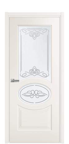 Дверь межкомнатная Lina 6 Цвет Молочный Покрытие Эмаль  Наличник L 50 Цена 46225