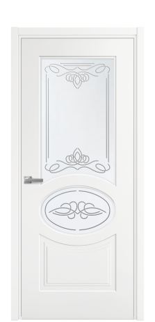 Дверь межкомнатная Lina 6 Цвет Белый Покрытие Эмаль  Наличник L 50 Цена 41375