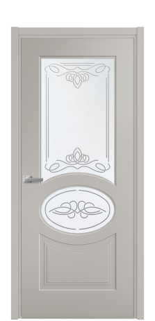 Дверь межкомнатная Lina 6 Цвет Серый Шелк Покрытие Эмаль  Наличник L 50 Цена 46375