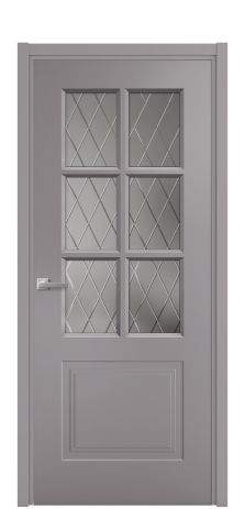 Дверь межкомнатная Paulo 1 Цвет Ирис Покрытие Эмаль  Наличник L 50 Цена 42680