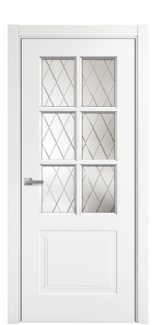 Дверь межкомнатная Paulo 1 Цвет Белый Покрытие Эмаль  Наличник L 75 Цена 33810