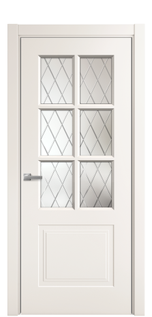 Дверь межкомнатная Paulo 1 Цвет Молочный Покрытие Эмаль  Наличник L 75 Цена 38430