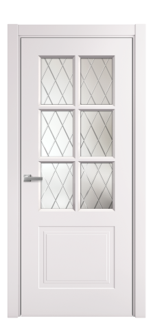 Дверь межкомнатная Paulo 1 Цвет Крем Покрытие Эмаль  Наличник L 75 Цена 38430