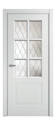 Дверь межкомнатная Paulo 1 Цвет Облачный Покрытие Эмаль  Наличник L 75 Цена 38430