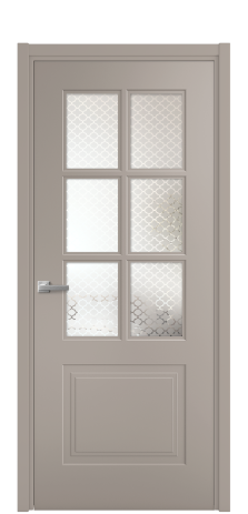 Дверь межкомнатная Paulo 1 Цвет Какао Покрытие Эмаль  Наличник L 50 Цена 42400