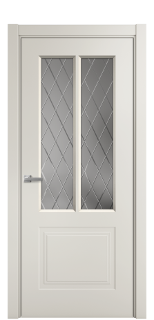 Дверь межкомнатная Paulo 2 Цвет Дымчатый Покрытие Эмаль  Наличник L 75 Цена 38980