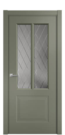 Дверь межкомнатная Paulo 2 Цвет Зеленый Покрытие Эмаль  Наличник L 75 Цена 38980