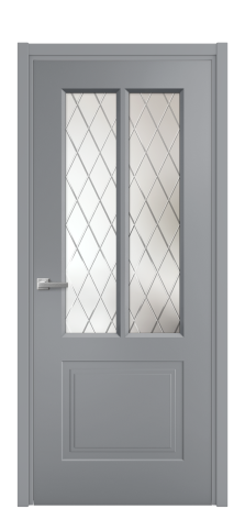 Дверь межкомнатная Paulo 2 Цвет Гриджио Покрытие Эмаль  Наличник L 50 Цена 42130