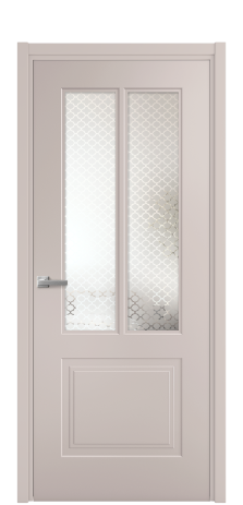 Дверь межкомнатная Paulo 2 Цвет Пудра Покрытие Эмаль  Наличник L 50 Цена 42400