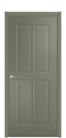 Дверь межкомнатная Paulo 3 Цвет Зеленый Покрытие Эмаль  Наличник L 50 Цена 41718