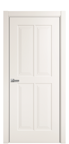 Дверь межкомнатная Paulo 3 Цвет Молочный Покрытие Эмаль  Наличник L 75 Цена 36925