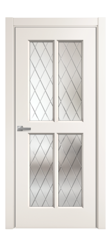 Дверь межкомнатная Paulo 3 Цвет Молочный Покрытие Эмаль  Наличник L 75 Цена 39215