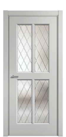 Дверь межкомнатная Paulo 3 Цвет Телегрей Покрытие Эмаль  Наличник L 75 Цена 39215