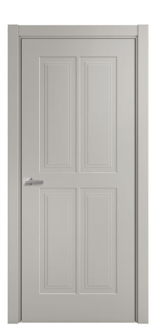 Дверь межкомнатная Paulo 3 Цвет Серый Шелк Покрытие Эмаль  Наличник L 75 Цена 36925