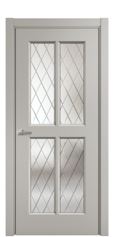 Дверь межкомнатная Paulo 3 Цвет Серый Шелк Покрытие Эмаль  Наличник L 75 Цена 39215