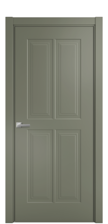 Дверь межкомнатная Paulo 3 Цвет Зеленый Покрытие Эмаль  Наличник L 75 Цена 36925