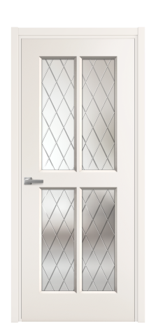 Дверь межкомнатная Paulo 3 Цвет Молочный Покрытие Эмаль  Наличник L 50 Цена 42915