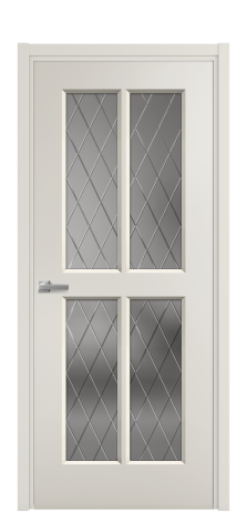 Дверь межкомнатная Paulo 3 Цвет Дымчатый Покрытие Эмаль  Наличник L 50 Цена 43665