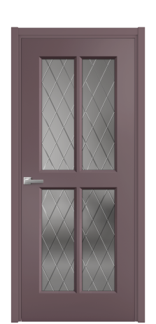 Дверь межкомнатная Paulo 3 Цвет Лиловый Покрытие Эмаль  Наличник L 50 Цена 43665