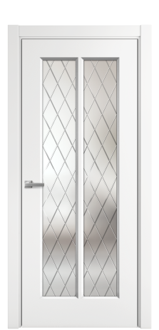 Дверь межкомнатная Paulo 4 Цвет Белый Покрытие Эмаль  Наличник L 75 Цена 34595