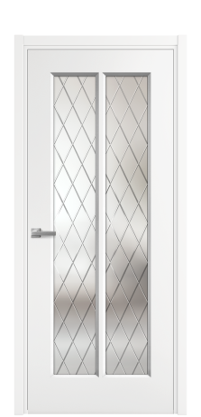 Дверь межкомнатная Paulo 4 Цвет Белый Покрытие Эмаль  Наличник L 50 Цена 37915