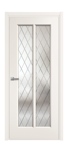 Дверь межкомнатная Paulo 4 Цвет Молочный Покрытие Эмаль  Наличник L 50 Цена 42915