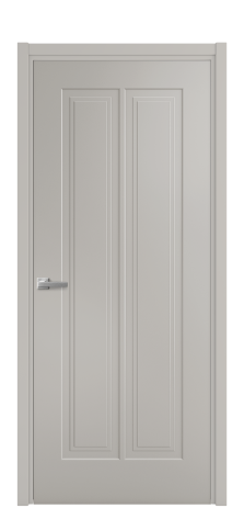 Дверь межкомнатная Paulo 4 Цвет Серый Шелк Покрытие Эмаль  Наличник L 50 Цена 40625