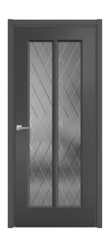 Дверь межкомнатная Paulo 4 Цвет Антрацит Покрытие Эмаль  Наличник L 50 Цена 43665