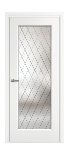 Дверь межкомнатная Рино 1 Цвет Белый Покрытие Эмаль  Наличник L 50 Цена 42765