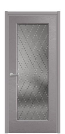 Дверь межкомнатная Рино 1 Цвет Ирис Brash Покрытие Эмаль брашированная  Наличник L 50 Цена 47415