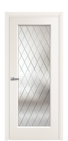 Дверь межкомнатная Rino 1 Цвет Молочный Покрытие Эмаль  Наличник L 50 Цена 42765