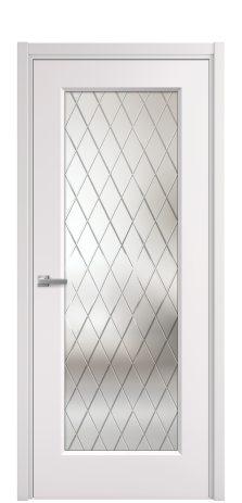 Дверь межкомнатная Rino 1 Цвет Крем Покрытие Эмаль  Наличник L 50 Цена 42765