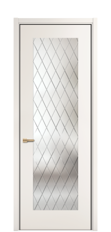 Дверь межкомнатная Рино 1 Цвет Молочный Покрытие ЭМАЛИ Эмаль Наличник  L 50 Цена 49349