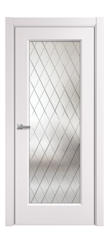 Дверь межкомнатная Rino 1 Цвет Крем Покрытие Эмаль  Наличник L 75 Цена 39215