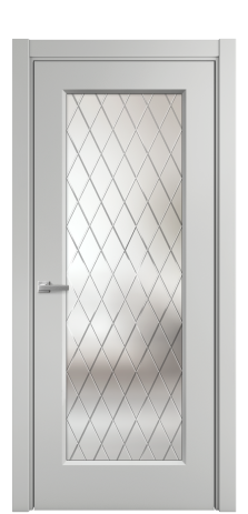 Дверь межкомнатная Rino 1 Цвет Телегрей Покрытие Эмаль  Наличник L 75 Цена 39215