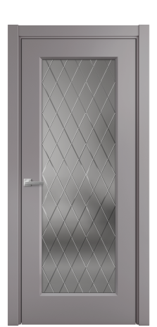 Дверь межкомнатная Rino 1 Цвет Ирис Покрытие Эмаль  Наличник L 75 Цена 39965