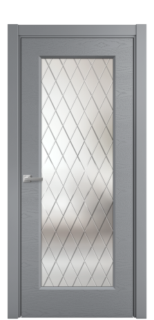 Дверь межкомнатная Rino 1 Цвет Гриджио Brash Покрытие Эмаль брашированная  Наличник L 75 Цена 45115